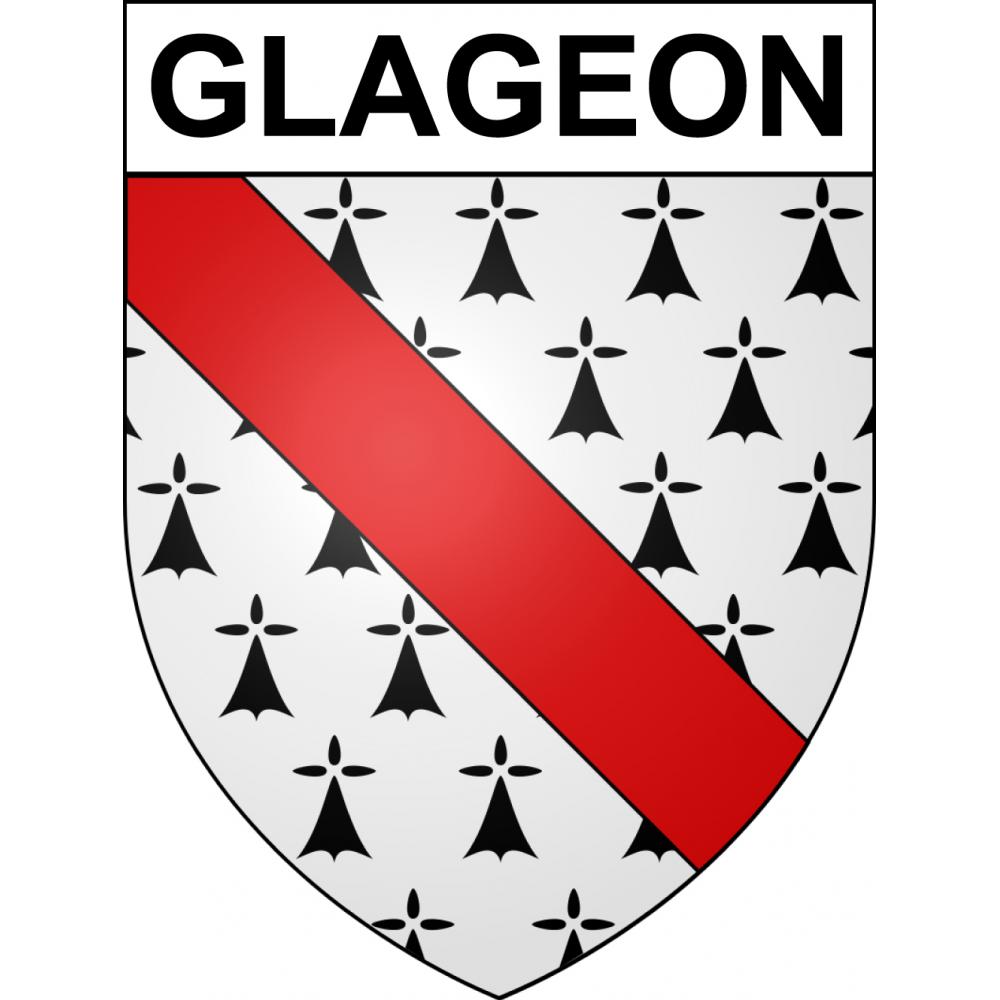 Pegatinas escudo de armas de Glageon adhesivo de la etiqueta engomada