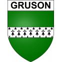 Gruson 59 ville sticker blason écusson autocollant adhésif