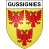 Gussignies 59 ville sticker blason écusson autocollant adhésif