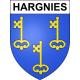 Hargnies 59 ville sticker blason écusson autocollant adhésif