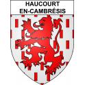 Haucourt-en-Cambrésis 59 ville sticker blason écusson autocollant adhésif