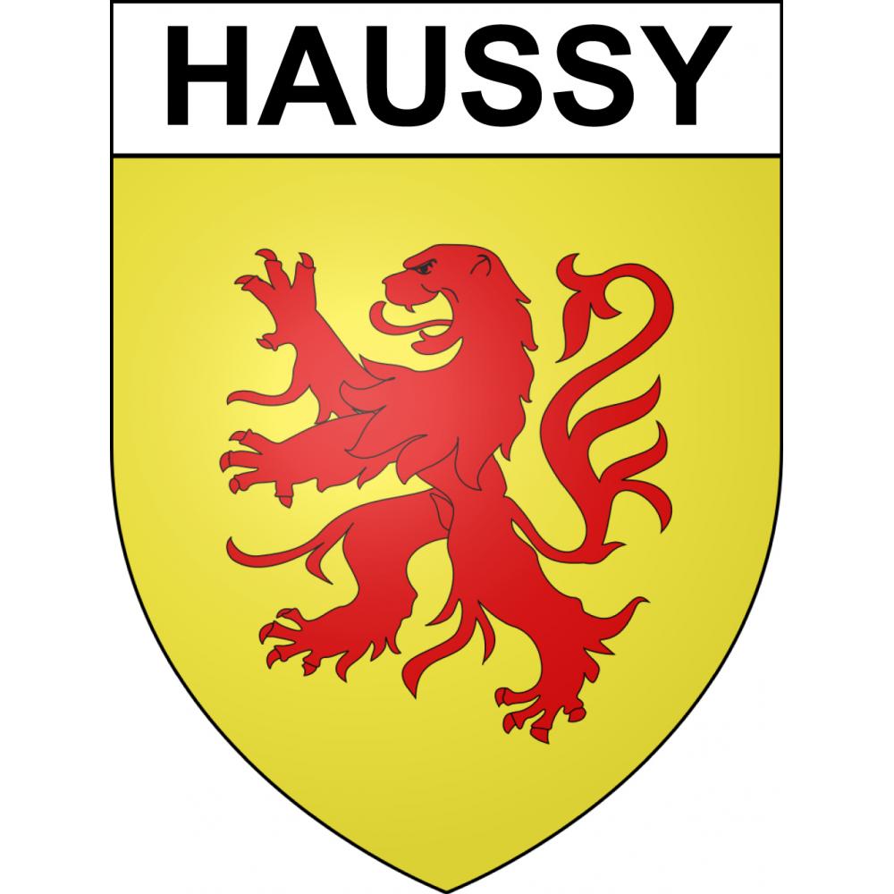 Haussy 59 ville sticker blason écusson autocollant adhésif
