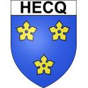 Hecq Sticker wappen, gelsenkirchen, augsburg, klebender aufkleber