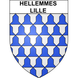 Pegatinas escudo de armas de Hellemmes-Lille adhesivo de la etiqueta engomada