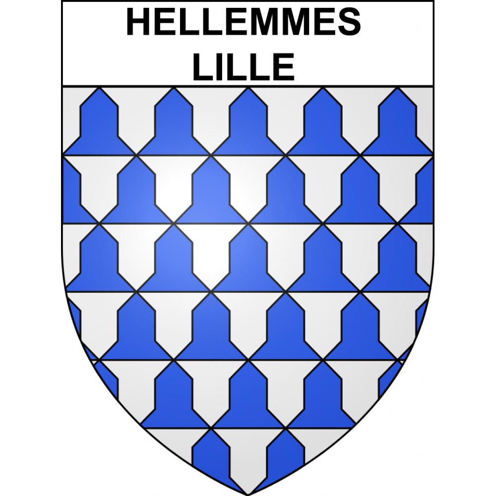 Pegatinas escudo de armas de Hellemmes-Lille adhesivo de la etiqueta engomada