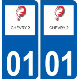 01 Chevry logo ville autocollant plaque sticker