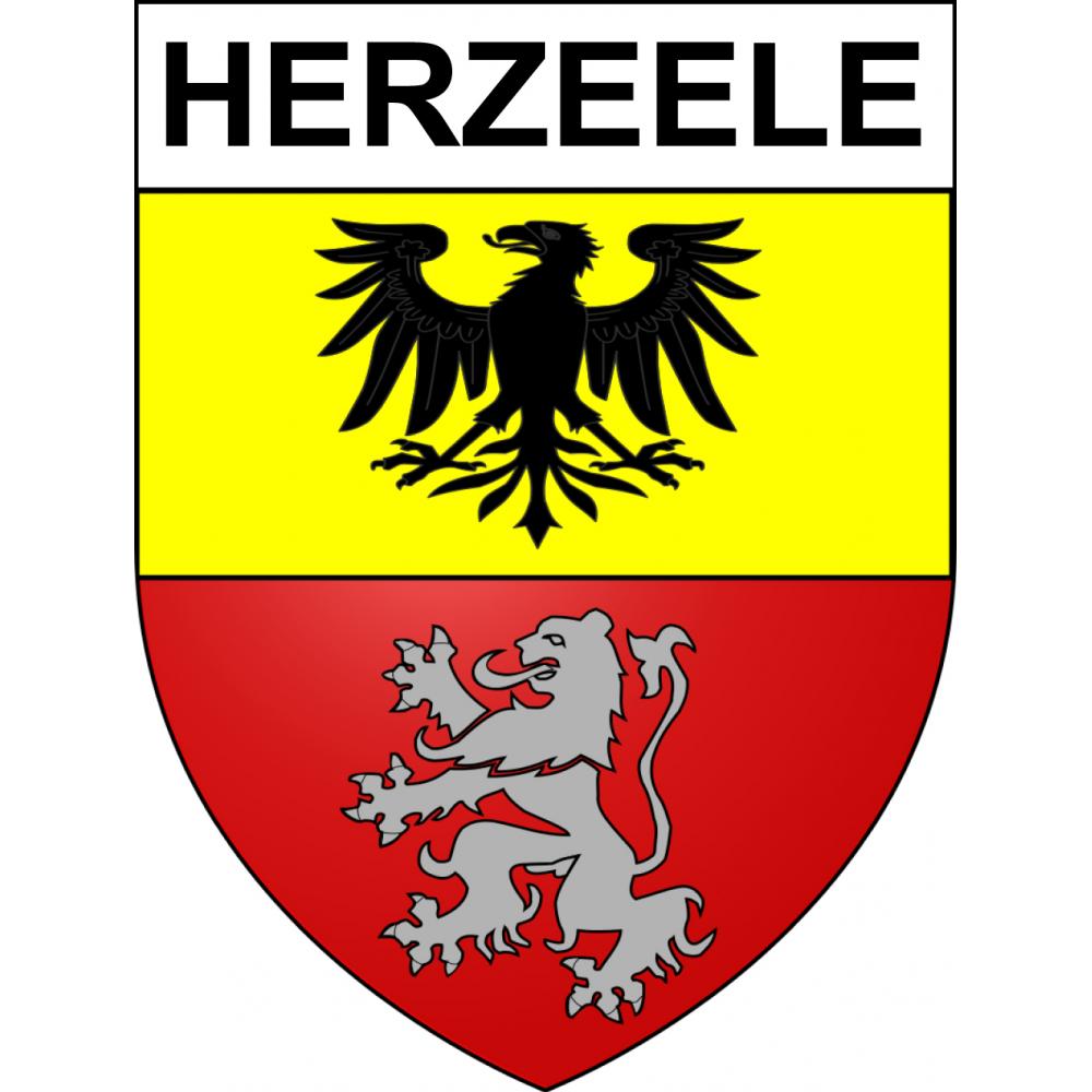 Herzeele 59 ville sticker blason écusson autocollant adhésif