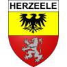 Pegatinas escudo de armas de Herzeele adhesivo de la etiqueta engomada