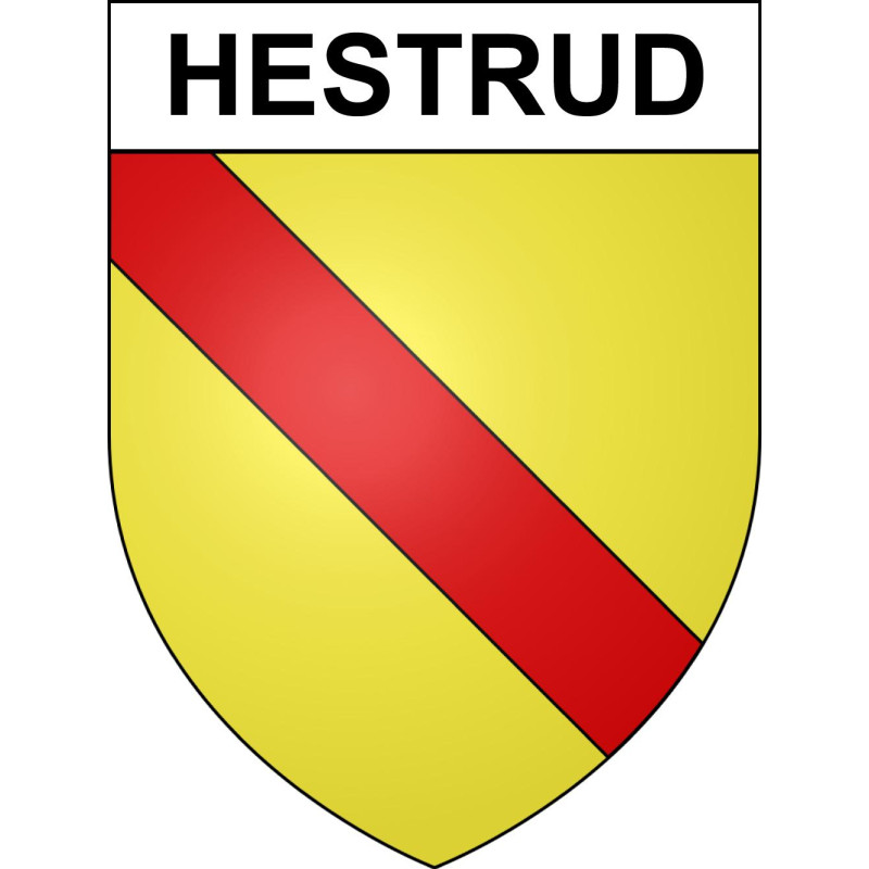 Pegatinas escudo de armas de Hestrud adhesivo de la etiqueta engomada