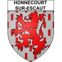 Honnecourt-sur-Escaut Sticker wappen, gelsenkirchen, augsburg, klebender aufkleber