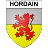 Hordain 59 ville sticker blason écusson autocollant adhésif