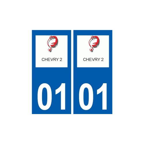 01 Chevry logo ville autocollant plaque sticker