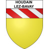 Pegatinas escudo de armas de Houdain-lez-Bavay adhesivo de la etiqueta engomada