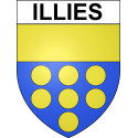 Illies Sticker wappen, gelsenkirchen, augsburg, klebender aufkleber