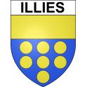 Illies Sticker wappen, gelsenkirchen, augsburg, klebender aufkleber