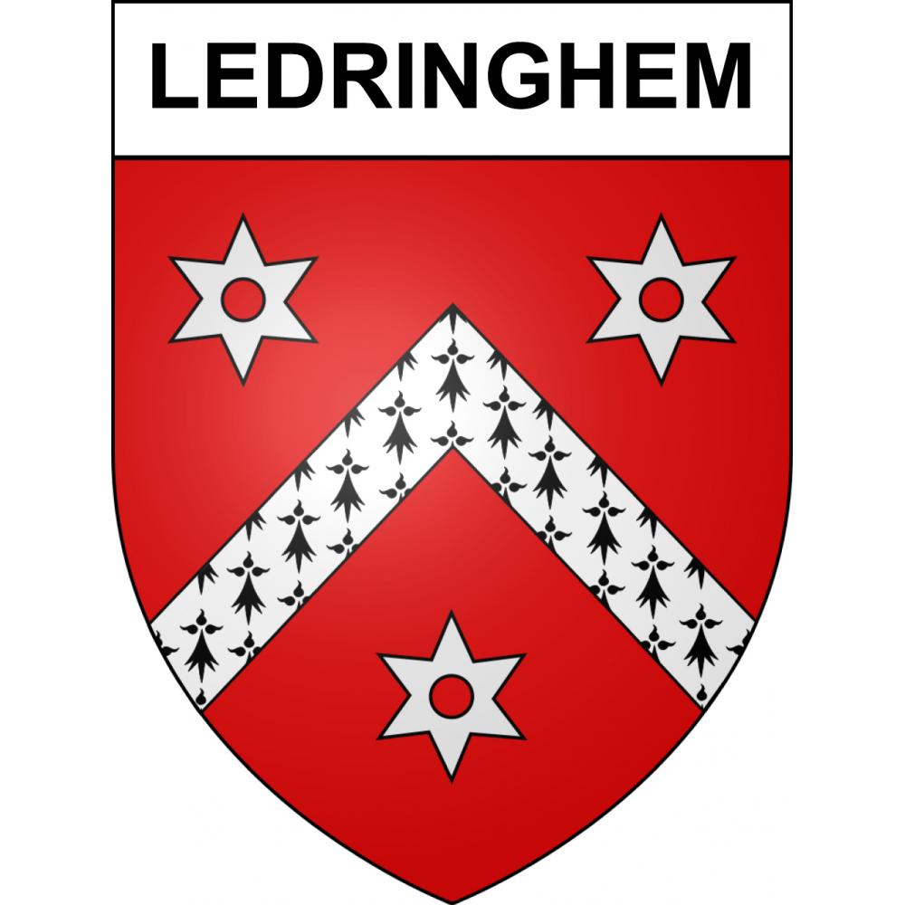 Ledringhem Sticker wappen, gelsenkirchen, augsburg, klebender aufkleber