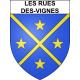 Les Rues-des-Vignes 59 ville sticker blason écusson autocollant adhésif