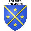 Les Rues-des-Vignes Sticker wappen, gelsenkirchen, augsburg, klebender aufkleber