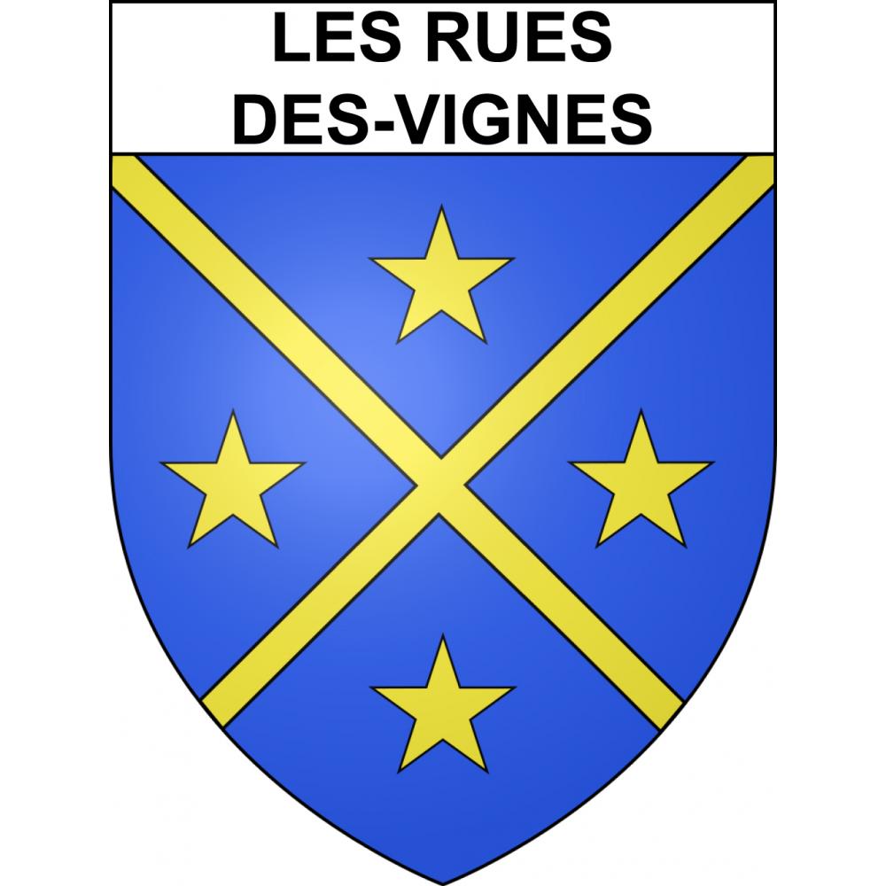 Pegatinas escudo de armas de Les Rues-des-Vignes adhesivo de la etiqueta engomada