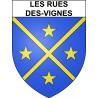 Stickers coat of arms Les Rues-des-Vignes adhesive sticker