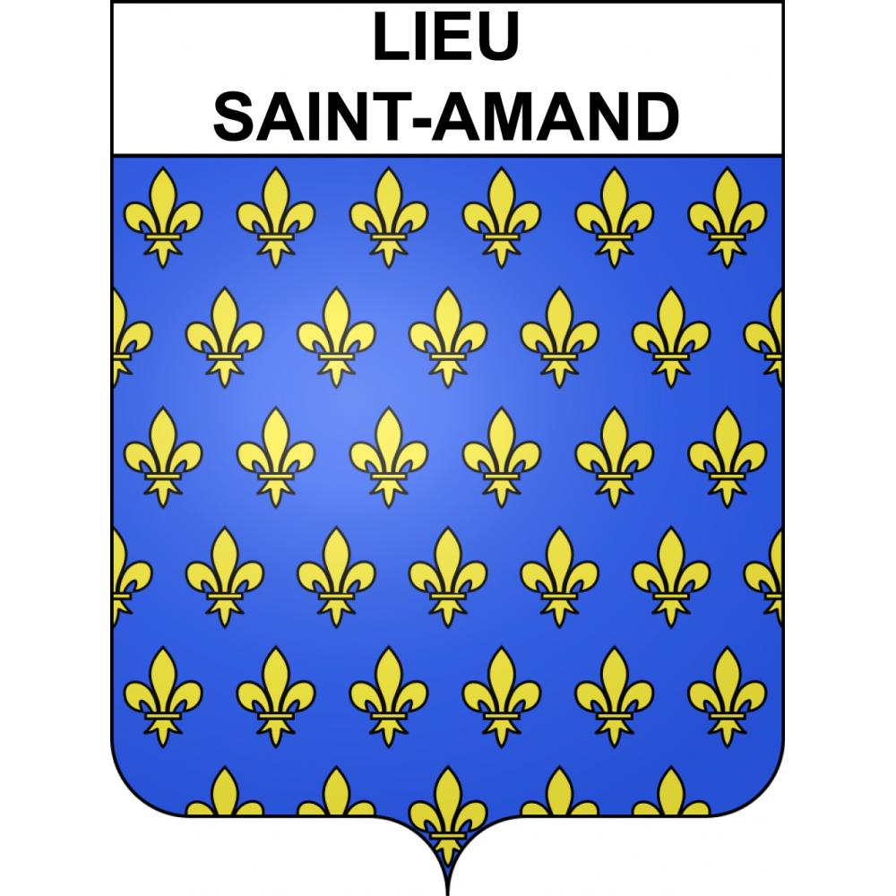 Pegatinas escudo de armas de Lieu-Saint-Amand adhesivo de la etiqueta engomada