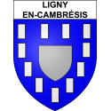 Ligny-en-Cambrésis Sticker wappen, gelsenkirchen, augsburg, klebender aufkleber