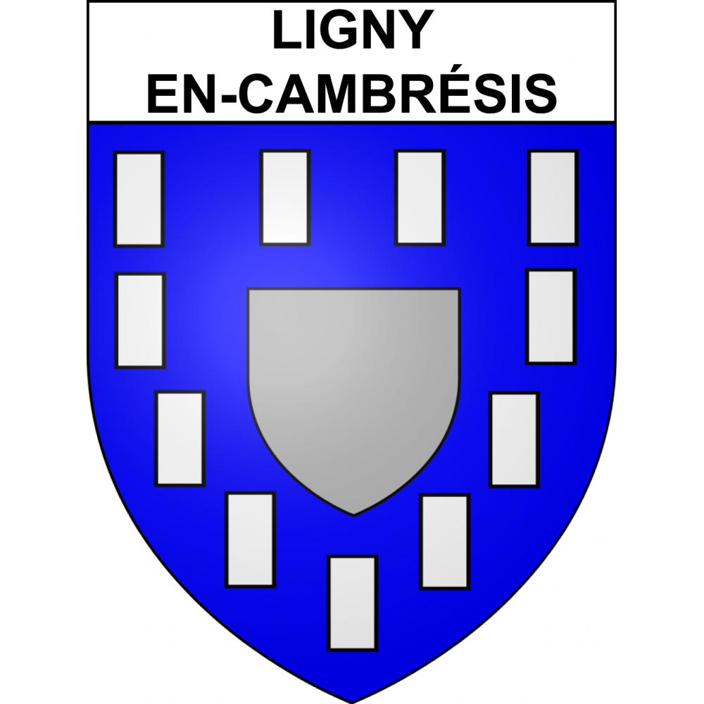 Ligny-en-Cambrésis 59 ville sticker blason écusson autocollant adhésif