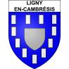 Ligny-en-Cambrésis Sticker wappen, gelsenkirchen, augsburg, klebender aufkleber
