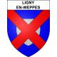 Ligny-en-Weppes 59 ville sticker blason écusson autocollant adhésif
