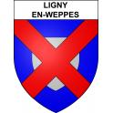 Ligny-en-Weppes 59 ville sticker blason écusson autocollant adhésif