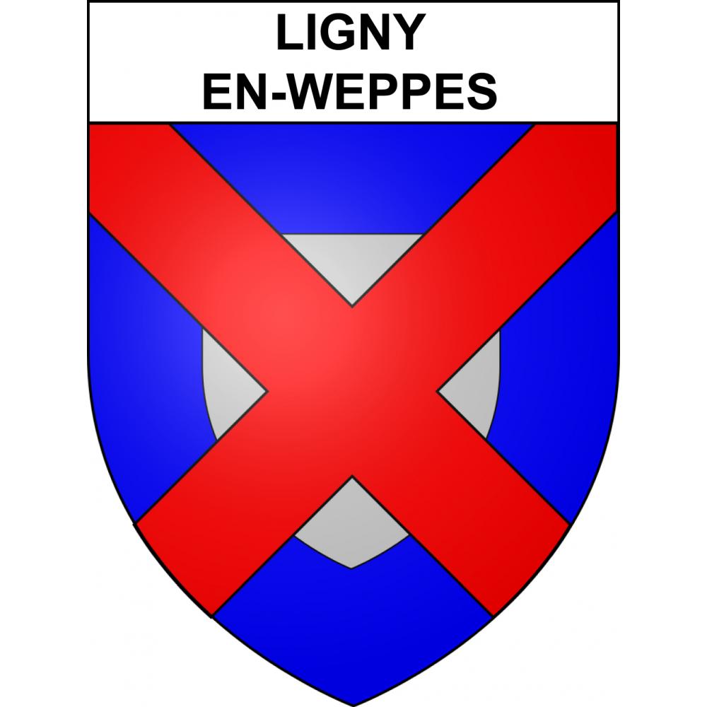 Ligny-en-Weppes 59 ville sticker blason écusson autocollant adhésif