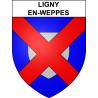 Ligny-en-Weppes Sticker wappen, gelsenkirchen, augsburg, klebender aufkleber
