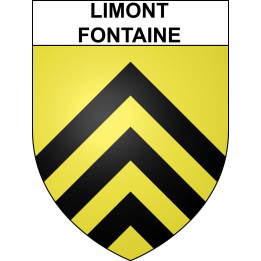 Pegatinas escudo de armas de Limont-Fontaine adhesivo de la etiqueta engomada