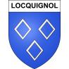 Pegatinas escudo de armas de Locquignol adhesivo de la etiqueta engomada