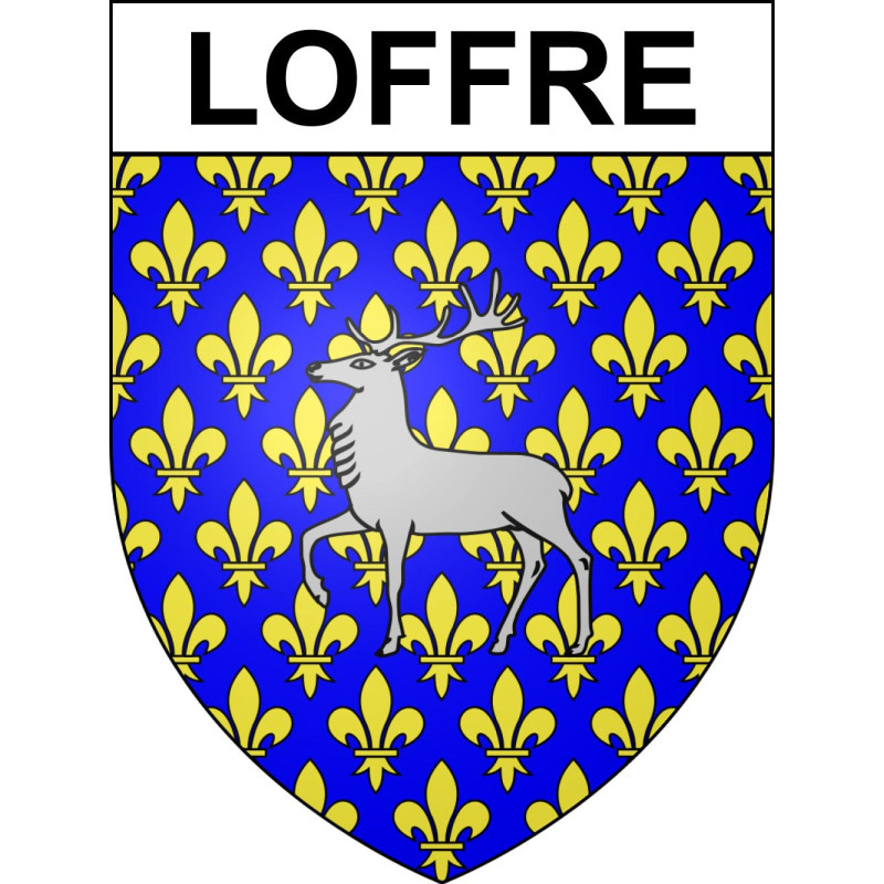 Pegatinas escudo de armas de Loffre adhesivo de la etiqueta engomada
