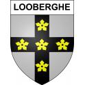 Looberghe 59 ville sticker blason écusson autocollant adhésif