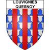 Pegatinas escudo de armas de Louvignies-Quesnoy adhesivo de la etiqueta engomada