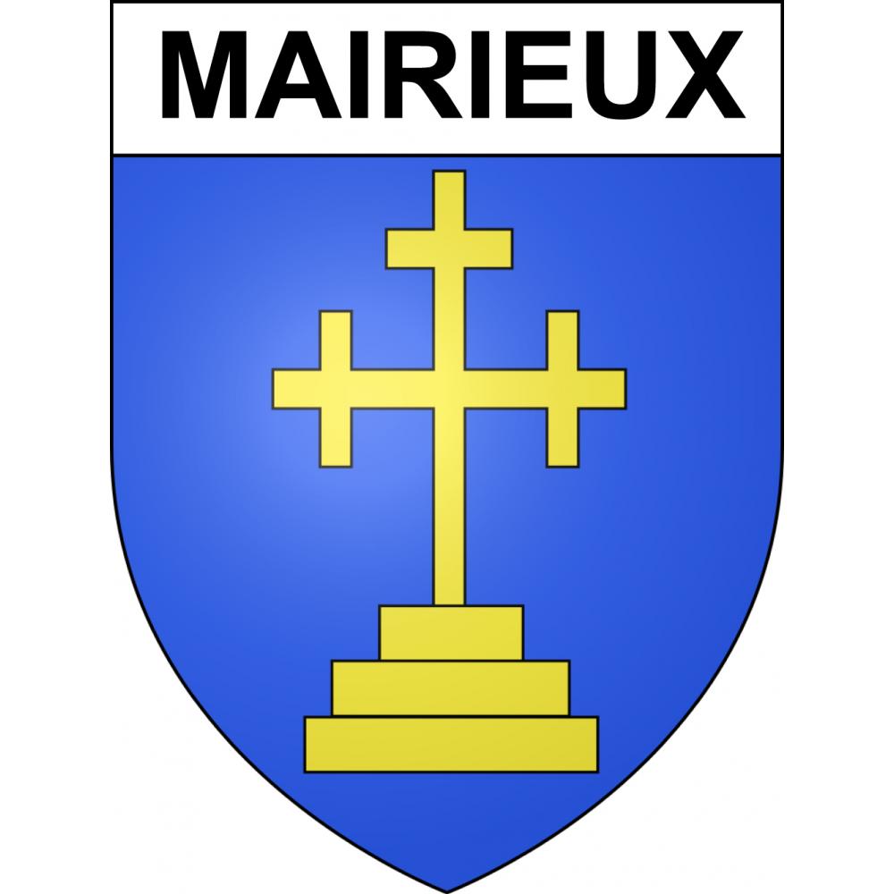Pegatinas escudo de armas de Mairieux adhesivo de la etiqueta engomada