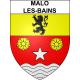 Malo-les-Bains Sticker wappen, gelsenkirchen, augsburg, klebender aufkleber