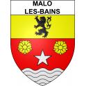 Malo-les-Bains Sticker wappen, gelsenkirchen, augsburg, klebender aufkleber