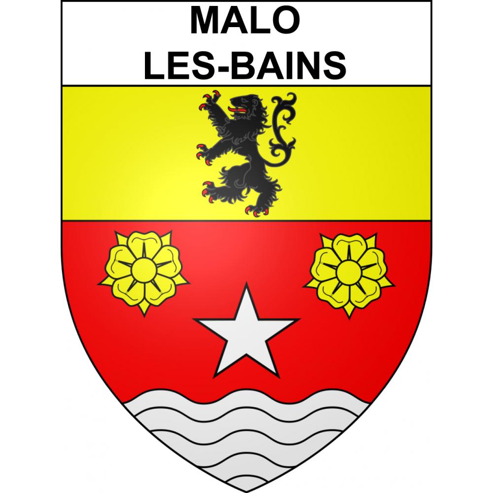 Malo-les-Bains 59 ville sticker blason écusson autocollant adhésif