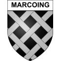 Marcoing Sticker wappen, gelsenkirchen, augsburg, klebender aufkleber