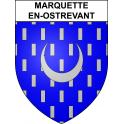Marquette-en-Ostrevant Sticker wappen, gelsenkirchen, augsburg, klebender aufkleber