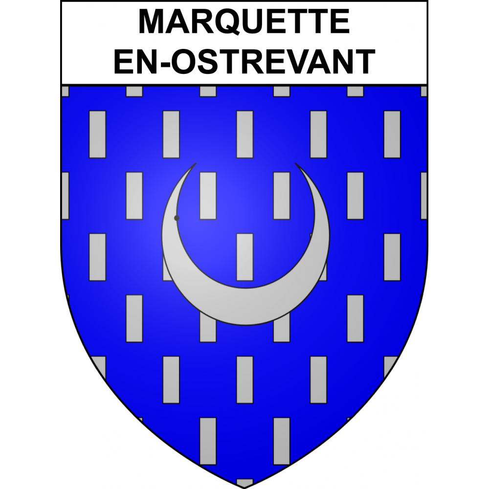 Marquette-en-Ostrevant 59 ville sticker blason écusson autocollant adhésif