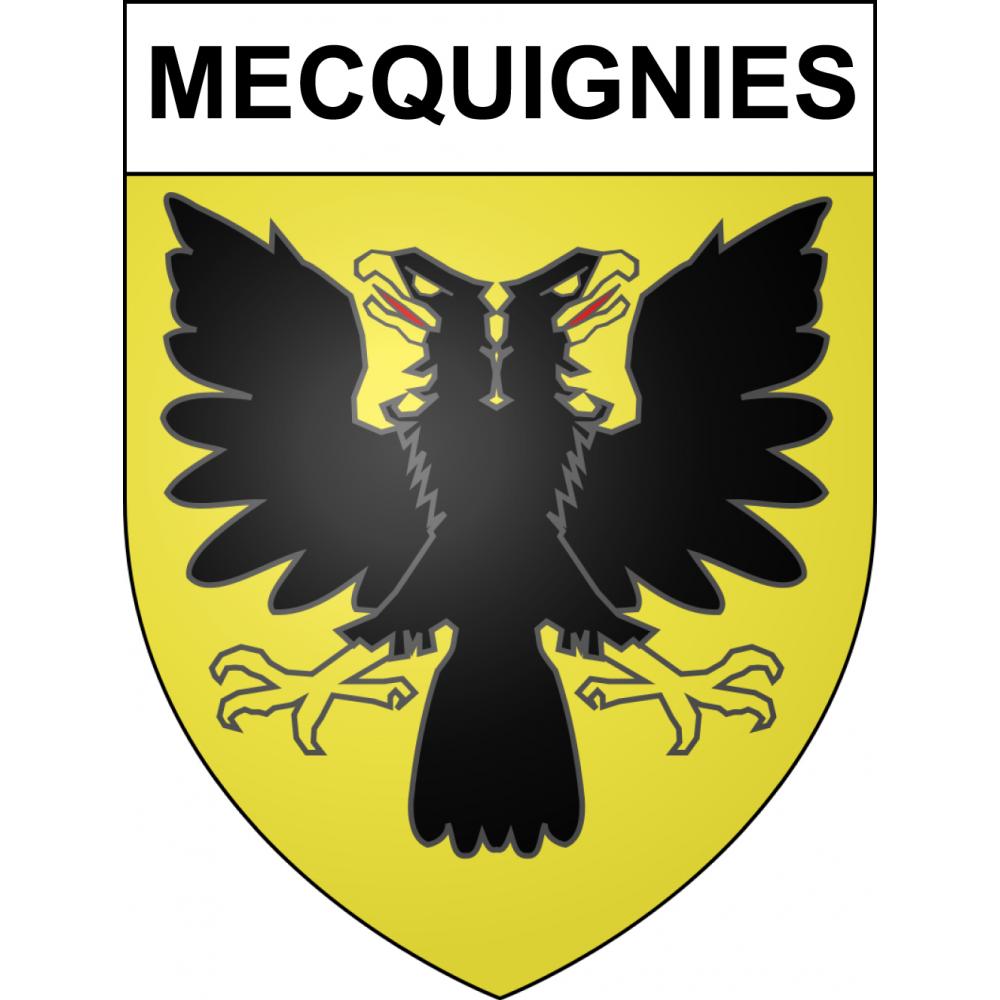 Mecquignies 59 ville sticker blason écusson autocollant adhésif