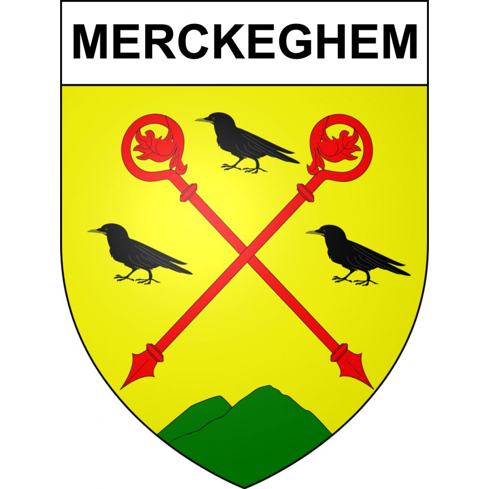 Merckeghem 59 ville sticker blason écusson autocollant adhésif