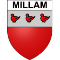 Millam Sticker wappen, gelsenkirchen, augsburg, klebender aufkleber