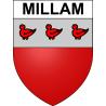 Millam Sticker wappen, gelsenkirchen, augsburg, klebender aufkleber
