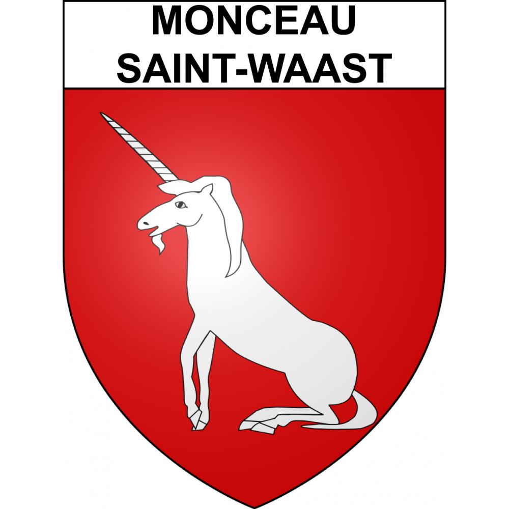 Stickers coat of arms Monceau-Saint-Waast adhesive sticker
