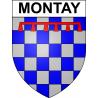 Pegatinas escudo de armas de Montay adhesivo de la etiqueta engomada
